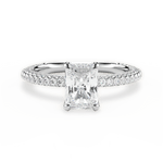 Kristen Radiant Cut Lab Grown Diamond 18Kt White Gold Engagement Ring