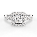 Lacey Princess Cut Lab Grown Diamond 18Kt White Gold Engagement Ring