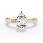 Gloria Marquise Cut Lab Grown Diamond 18Kt Yellow Gold Engagement Ring