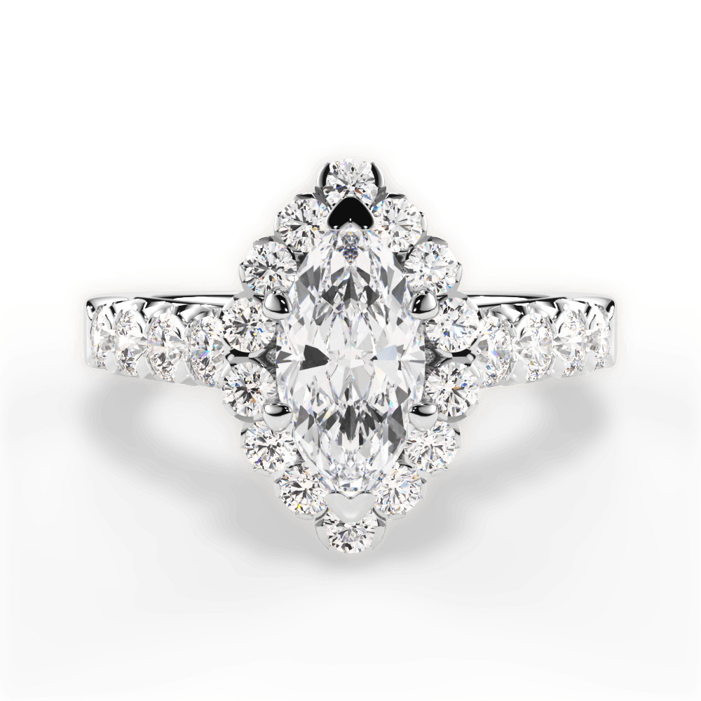 Lacey Marquise Cut Lab Grown Diamond Platinum Engagement Ring