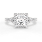 Judy Princess Cut Lab Grown Diamond 18Kt White Gold Engagement Ring