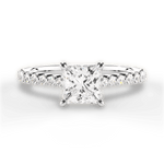 Dana Princess Cut Lab Grown Diamond Platinum Engagement Ring