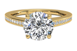 Judith Round Cut Lab Grown Diamond 18Kt Yellow Gold Engagement Ring