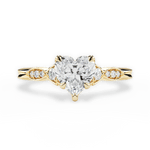 Cassie Heart Cut Lab Grown Diamond 18Kt Yellow Gold Engagement Ring