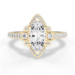 Joyce Marquise Cut Lab Grown Diamond 18Kt Yellow Gold Engagement Ring