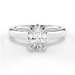 Carol Oval Cut Lab Grown Diamond 18Kt White Gold Engagement Ring
