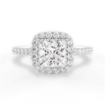 Ingrid Princess Cut Lab Grown Diamond 18Kt White Gold Engagement Ring