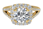Kelly Round Cut Lab Grown Diamond 18Kt Yellow Gold Engagement Ring