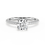 Kristen Round Cut Lab Grown Diamond Platinum Engagement Ring