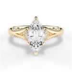 Isabel Marquise Cut Lab Grown Diamond 18Kt Yellow Gold Engagement Ring