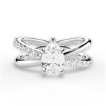 Jennifer Pear Cut Lab Grown Diamond Platinum Engagement Ring