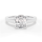 Anna Oval Cut Lab Grown Diamond 14Kt White Gold Engagement Ring