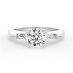 Emily Round Cut Lab Grown Diamond 18Kt White Gold Engagement Ring