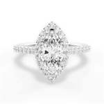 Leah Marquise Cut Lab Grown Diamond Platinum Engagement Ring