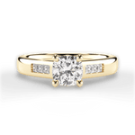 Brittany Cushion Cut Lab Grown Diamond 18Kt Yellow Gold Engagement Ring