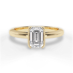 Bridget Emerald Cut Lab Grown Diamond 18Kt Yellow Gold Engagement Ring
