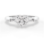 Emily Heart Cut Lab Grown Diamond 14Kt White Gold Engagement Ring