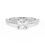 Laura Asscher Cut Lab Grown Diamond 18Kt White Gold Engagement Ring