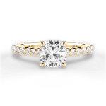 Dana Cushion Cut Lab Grown Diamond 18Kt Yellow Gold Engagement Ring