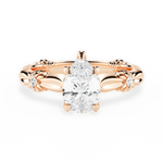 Claire Pear Cut Lab Grown Diamond 18Kt Rose Gold Engagement Ring