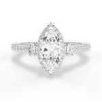 Julia Marquise Cut Lab Grown Diamond 14Kt White Gold Engagement Ring