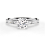 Janet Cushion Cut Lab Grown Diamond 18Kt White Gold Engagement Ring