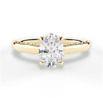 Annette Oval Cut Lab Grown Diamond 18Kt Yellow Gold Engagement Ring
