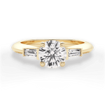 Emily Round Cut Lab Grown Diamond 18Kt Yellow Gold Engagement Ring