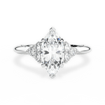 Celeste Marquise Cut Lab Grown Diamond 18Kt White Gold Engagement Ring