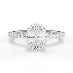 Isabella Oval Cut Lab Grown Diamond Platinum Engagement Ring