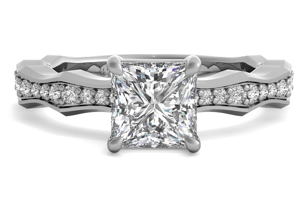Wendy princess lab diamond engagement ring in platinum