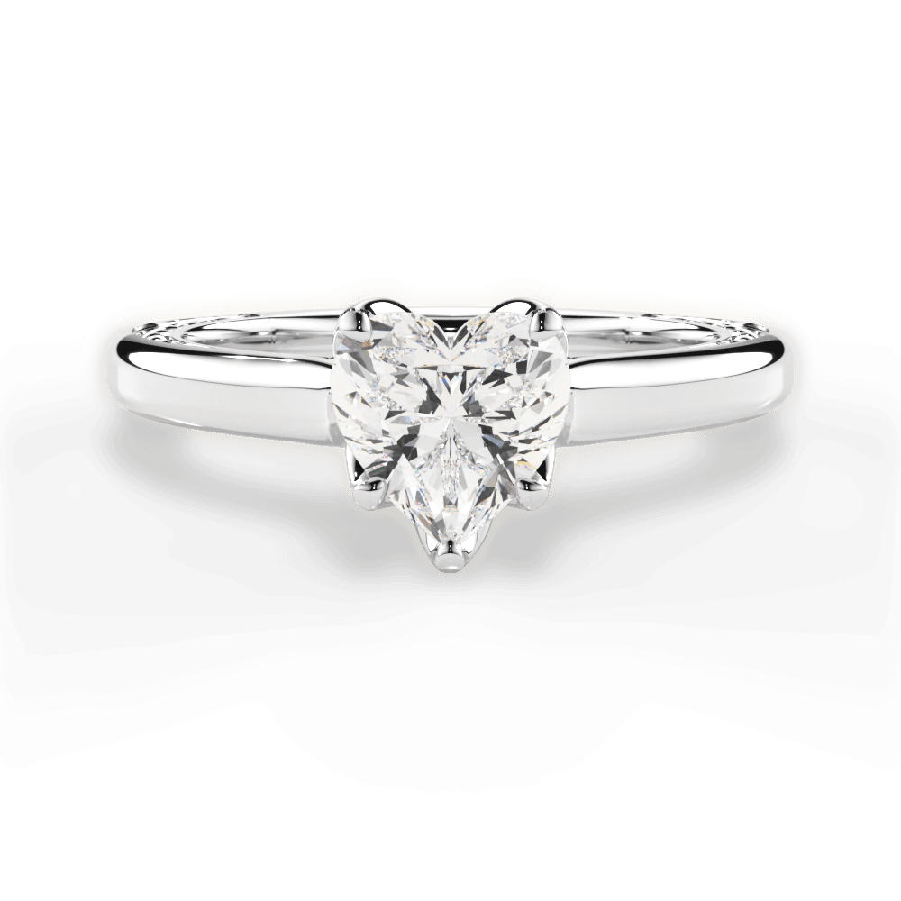 Carrie Heart Cut Lab Grown Diamond 18Kt White Gold Engagement Ring