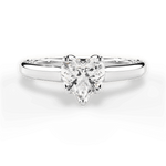 Carrie Heart Cut Lab Grown Diamond 14Kt White Gold Engagement Ring