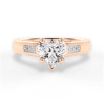 Brittany Heart Cut Lab Grown Diamond 18Kt Rose Gold Engagement Ring