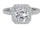 Karen Asscher Cut Lab Grown Diamond 18Kt White Gold Engagement Ring