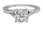 Elise Cushion Cut Lab Grown Diamond 18Kt White Gold Engagement Ring