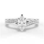 Elise Marquise Cut Lab Grown Diamond 18Kt White Gold Engagement Ring