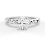 Emma Oval Cut Lab Grown Diamond 18Kt White Gold Engagement Ring