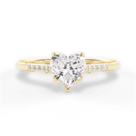 Christina Heart Cut Lab Grown Diamond 18Kt Yellow Gold Engagement Ring