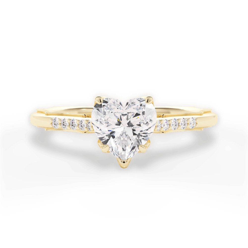Christina Heart Cut Lab Grown Diamond 18Kt Yellow Gold Engagement Ring