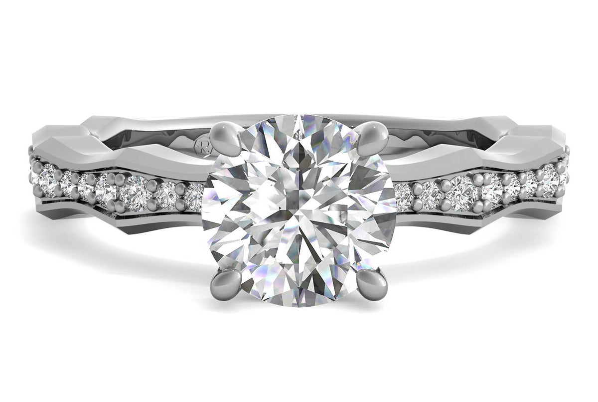 Wendy round lab diamond engagement ring in platinum