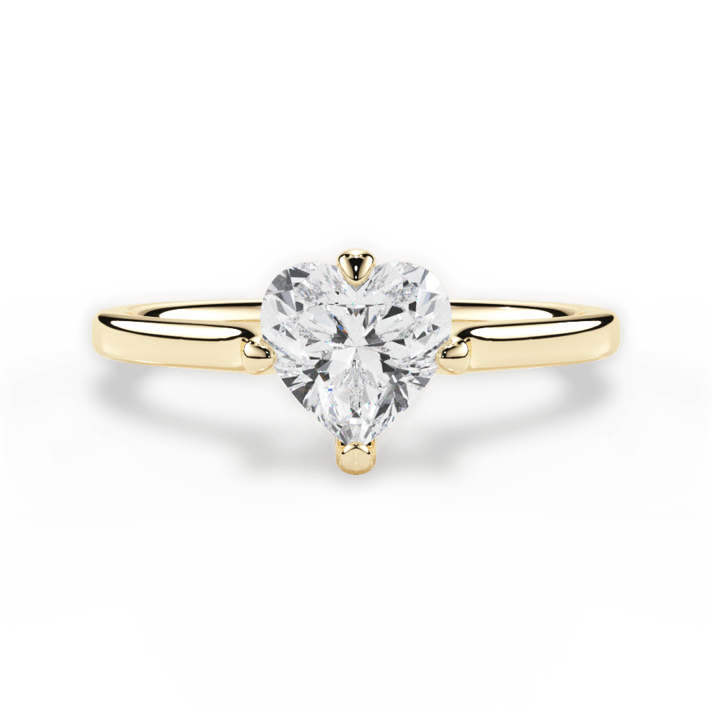 Bernadette Heart Cut Lab Grown Diamond 18Kt Yellow Gold Engagement Ring