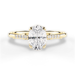 Christina Oval Cut Lab Grown Diamond 18Kt Yellow Gold Engagement Ring