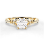 Geraldine Asscher Cut Lab Grown Diamond 18Kt Yellow Gold Engagement Ring