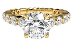 Jillian Round Cut Lab Grown Diamond 18Kt Yellow Gold Engagement Ring