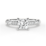 Gloria Princess Cut Lab Grown Diamond Platinum Engagement Ring