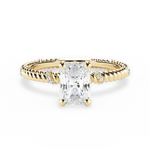 Chloe Radiant Cut Lab Grown Diamond 18Kt Yellow Gold Engagement Ring