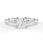 Christina Princess Cut Lab Grown Diamond 14Kt White Gold Engagement Ring