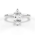 Giselle Marquise Cut Lab Grown Diamond 14Kt White Gold Engagement Ring