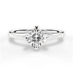 Ashley Cushion Cut Lab Grown Diamond 14Kt White Gold Engagement Ring